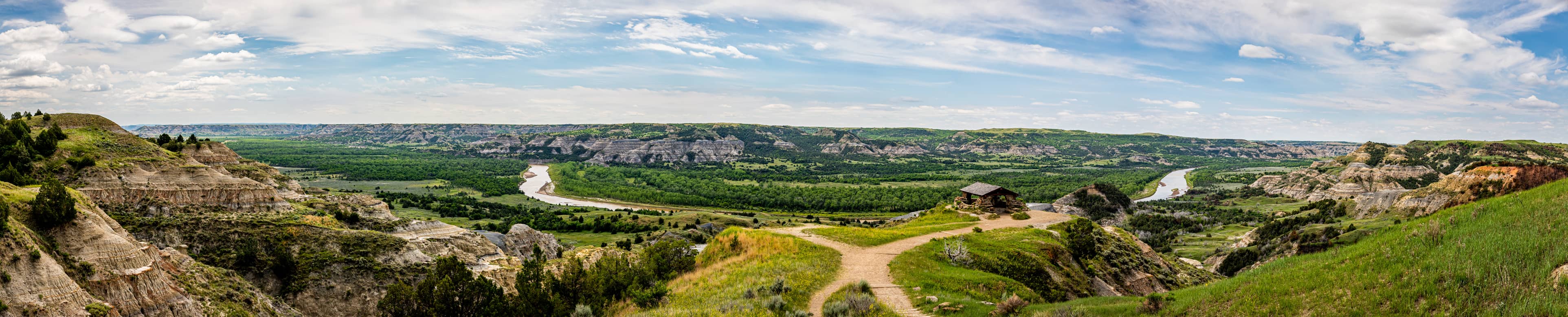 aerial view of Theodore Roosevelt National Park 