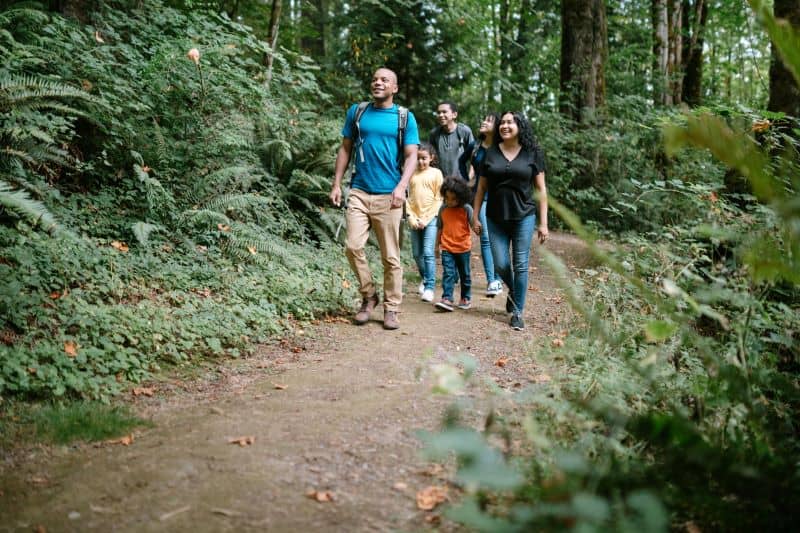 A family Enjoying Hike A family Enjoying Hike
