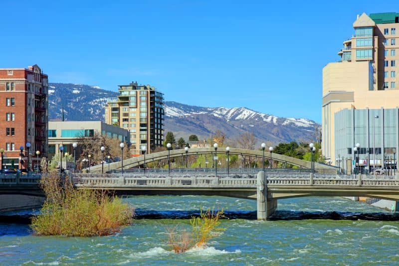 A scenic view of Reno, Nevada. A scenic view of Reno, Nevada.