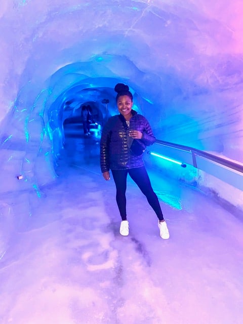 Alyce H in ice cave