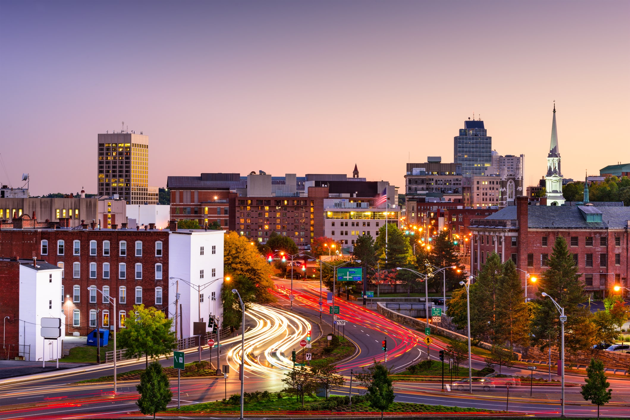 skyline over worcester massachusetts skyline over worcester massachusetts
