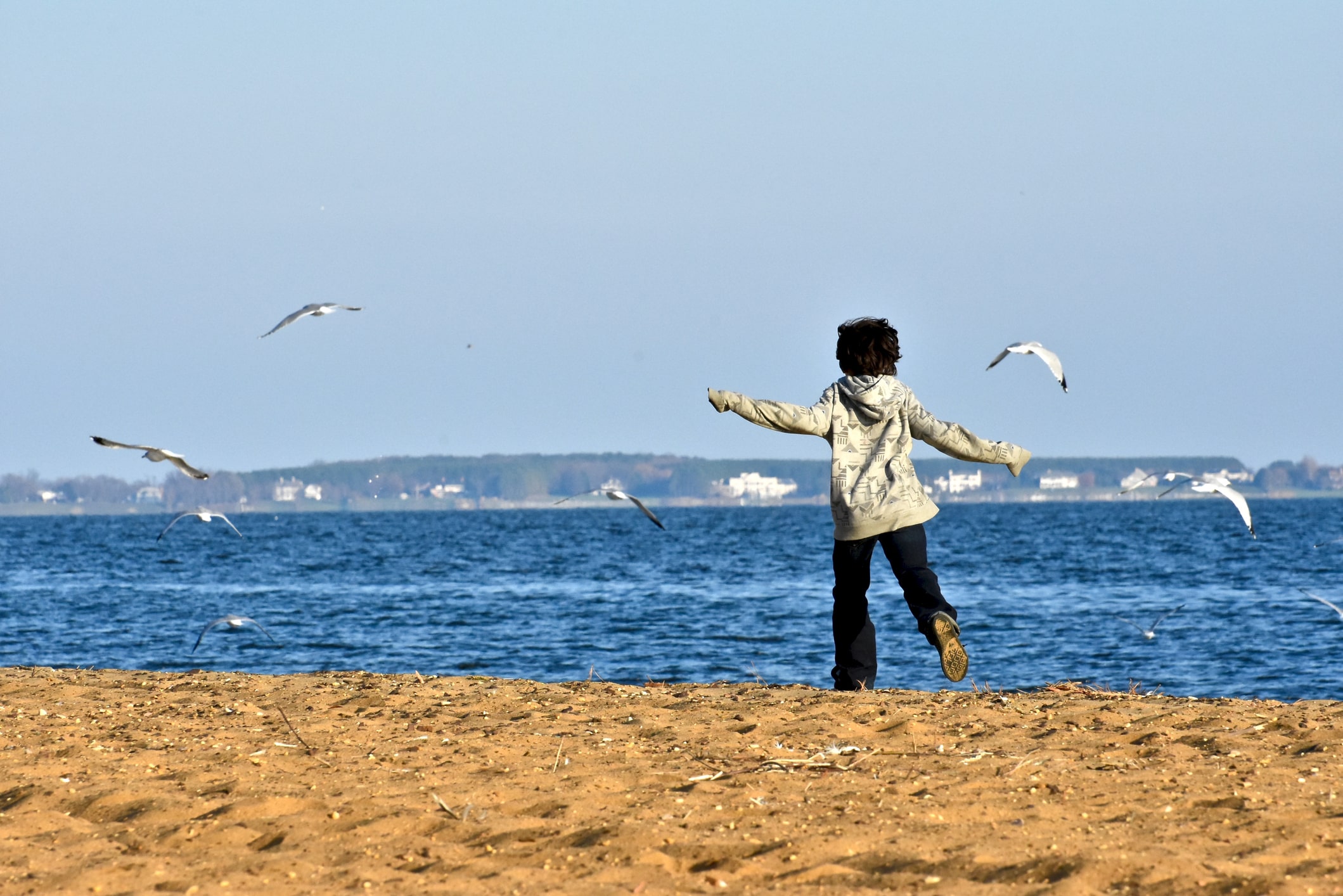 child playing on beach in maryland child playing on beach in maryland